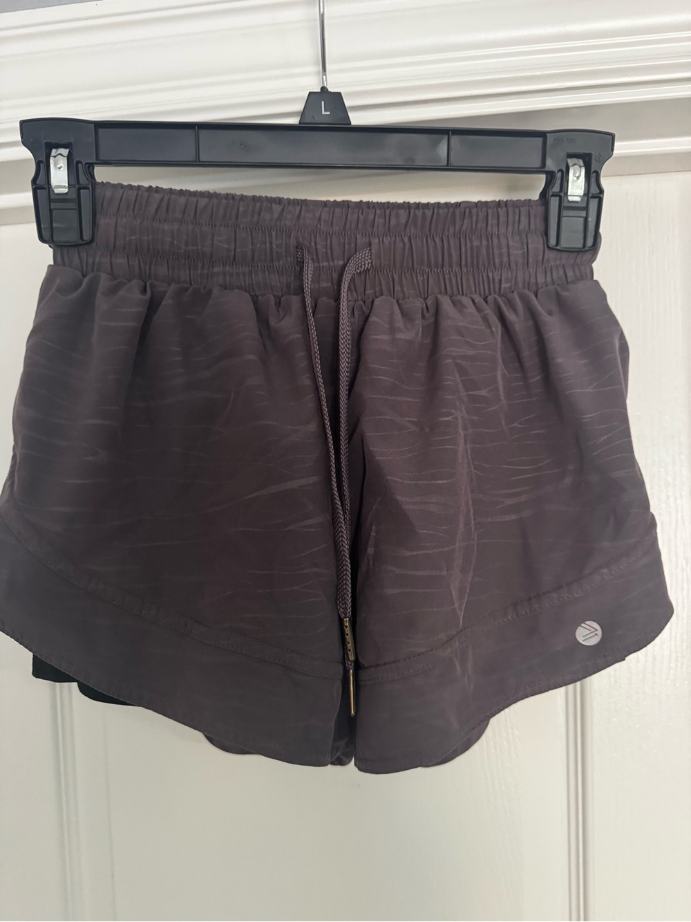 Women’s Dark purple Elastic Waist Running Shorts